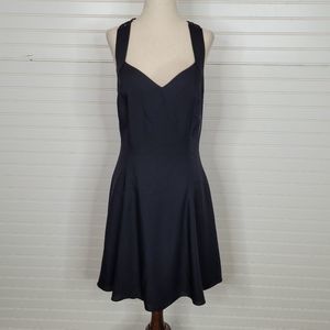 BETSEY & Adam Black Cocktail Fit & Flare Mini Dress